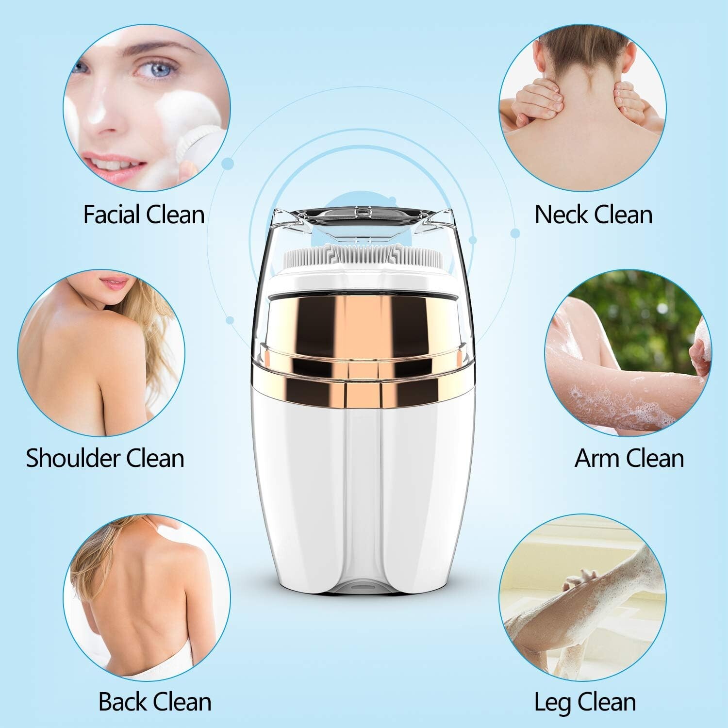 ,COOFO Sonic Waterproof Rechargeable Face Cleanser System
