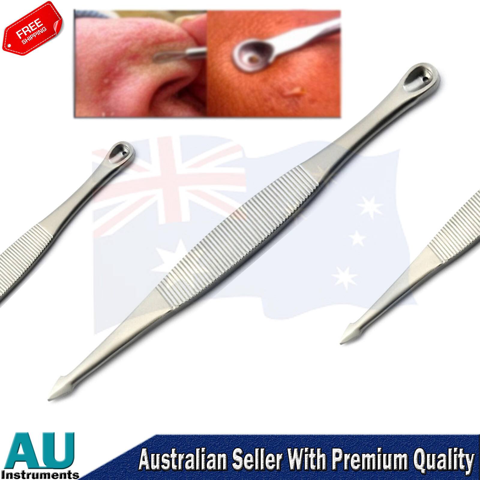 Professional Blackhead Comedone Extractor Pimple Blemish Acne Removers 7pcs kit