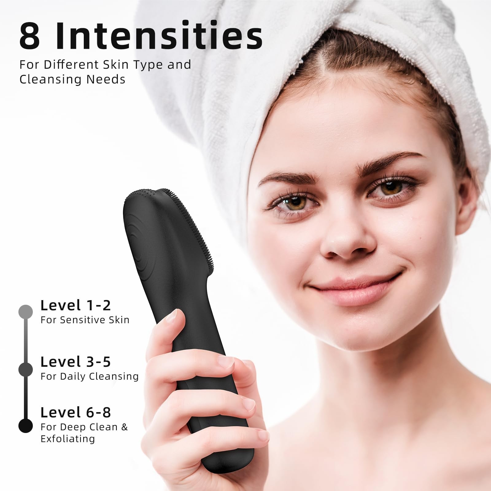 Cleansing Brush Portable Waterproof Rechargeable Wash Brush, Deep Cleaning fo…