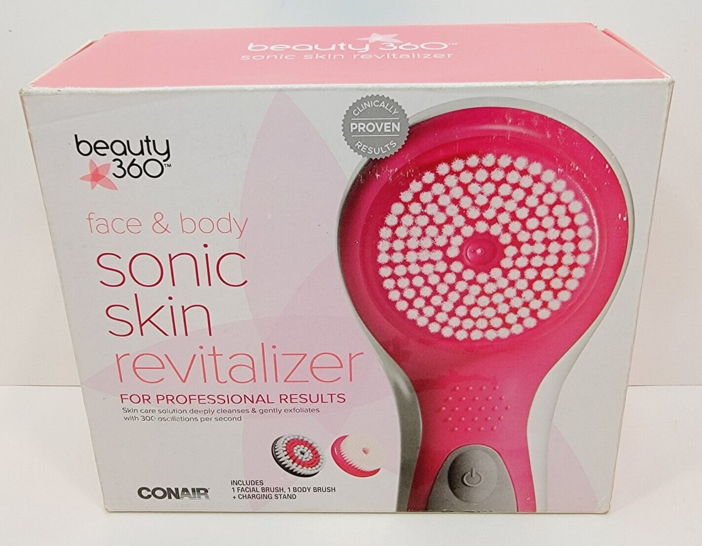 Conair Beauty 360 Face & Body Sonic Skin Revitalizer – Rechargeable, Waterproof