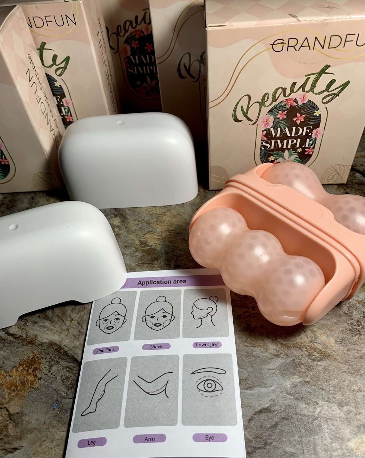 GRANDFUN Beauty Made Simple Facial Roller – Great Gift For Mothers Day Or Bday!