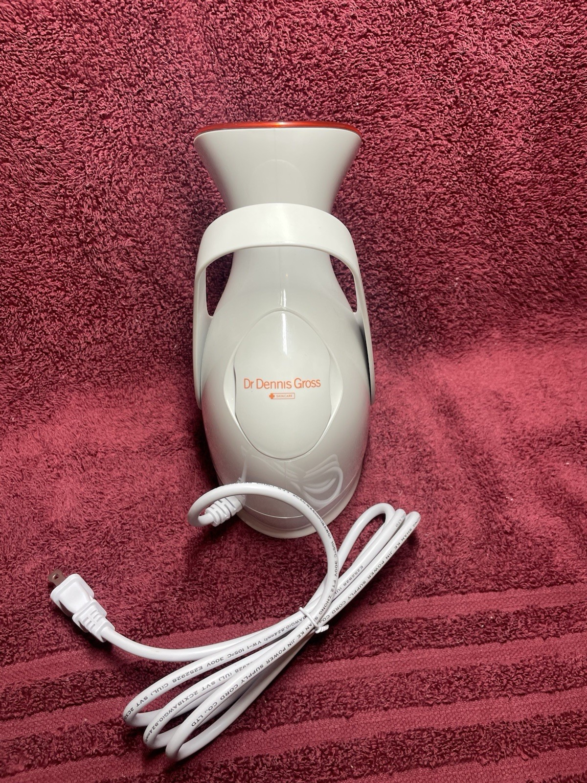 Dr Dennis Gross Electric Facial Steamer for Home Spa White Orange Dual Color