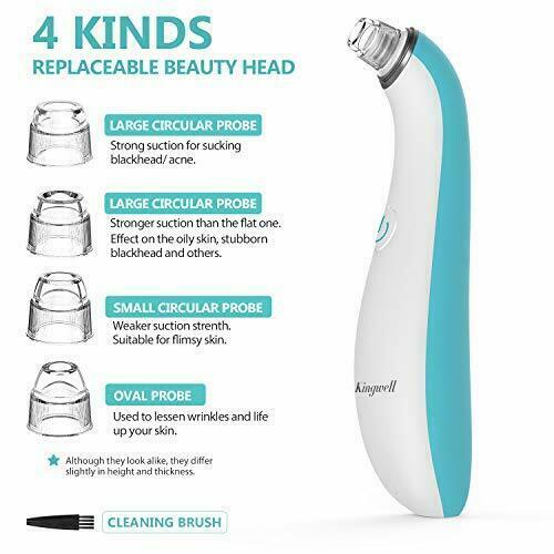 Blackhead Remover Pore Vacuum with 4 Replaceable Suction Probes removal
