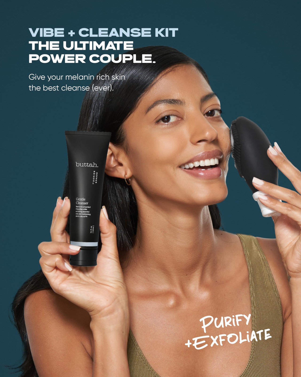 Buttah Skin by Dorion Cleanse + Vibe Brush Kit | Vibe Cleansing Brush | Butta…