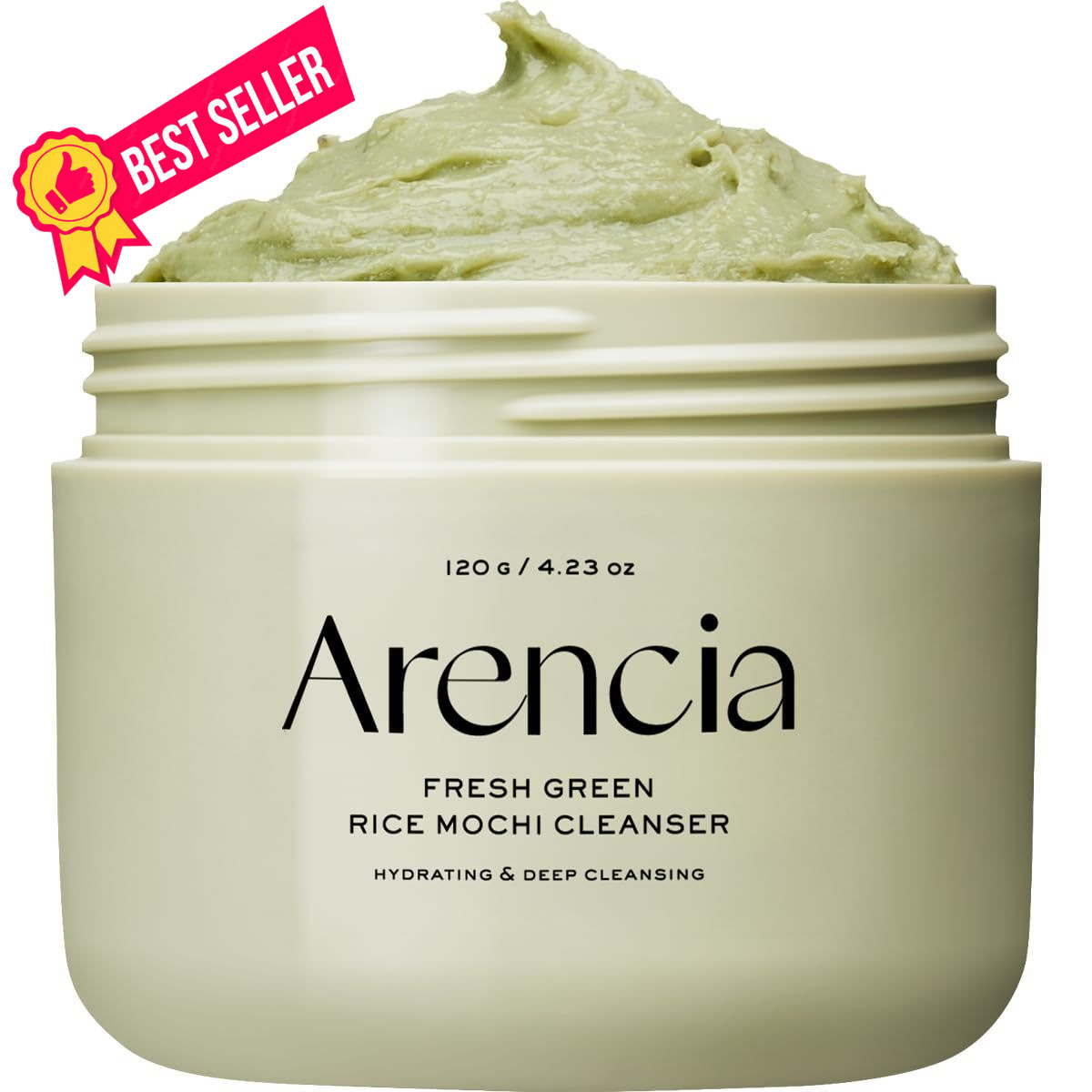 Arencia Korean Rice Mochi Face Cleanser – 4.23 Ounce (Pack of 1), Green