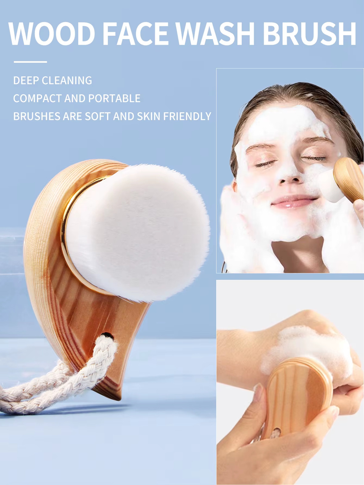 1PC Silicone Facial Cleansing Brush Manual Cleansing Removal Auxiliary