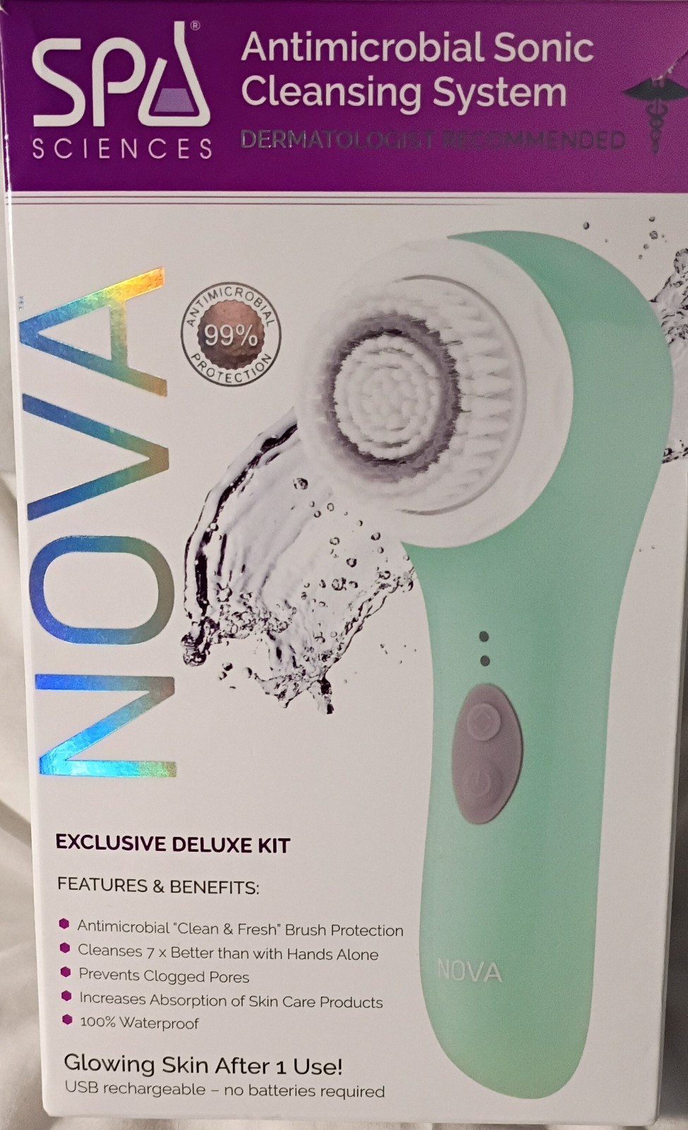 Nova Spa Sciences Antimicrobial Sonic Cleansing Skin Care System (New Deluxe Kit