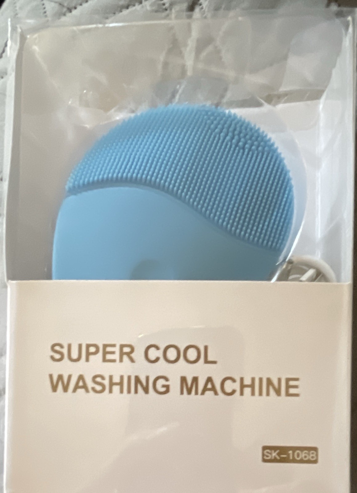 Waterproof Silicone Electric Facial Brush USB 5-Speed SK-1068 Blue