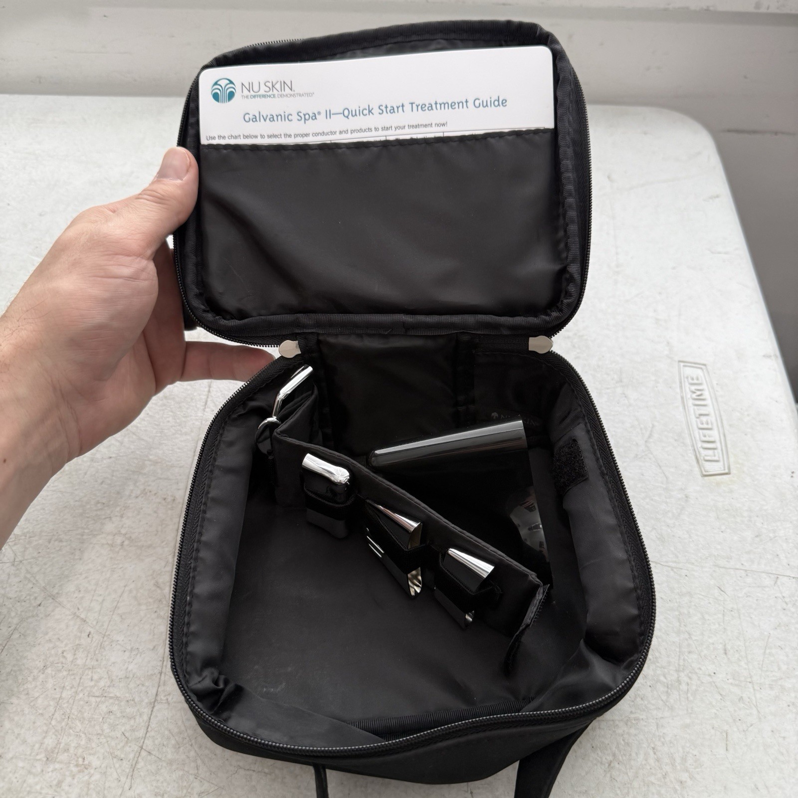 Nu Skin Galvanic Spa System II EX accessories 4 Heads Bag Holder ONLY