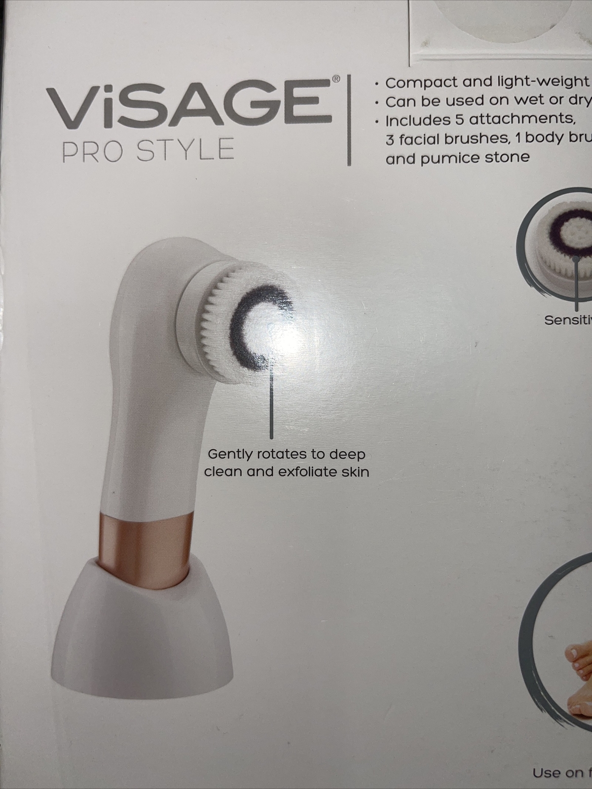 Visage Pro Style Facial Cleanser – Cepillo Limpiador Facial  Rose Gold Colored