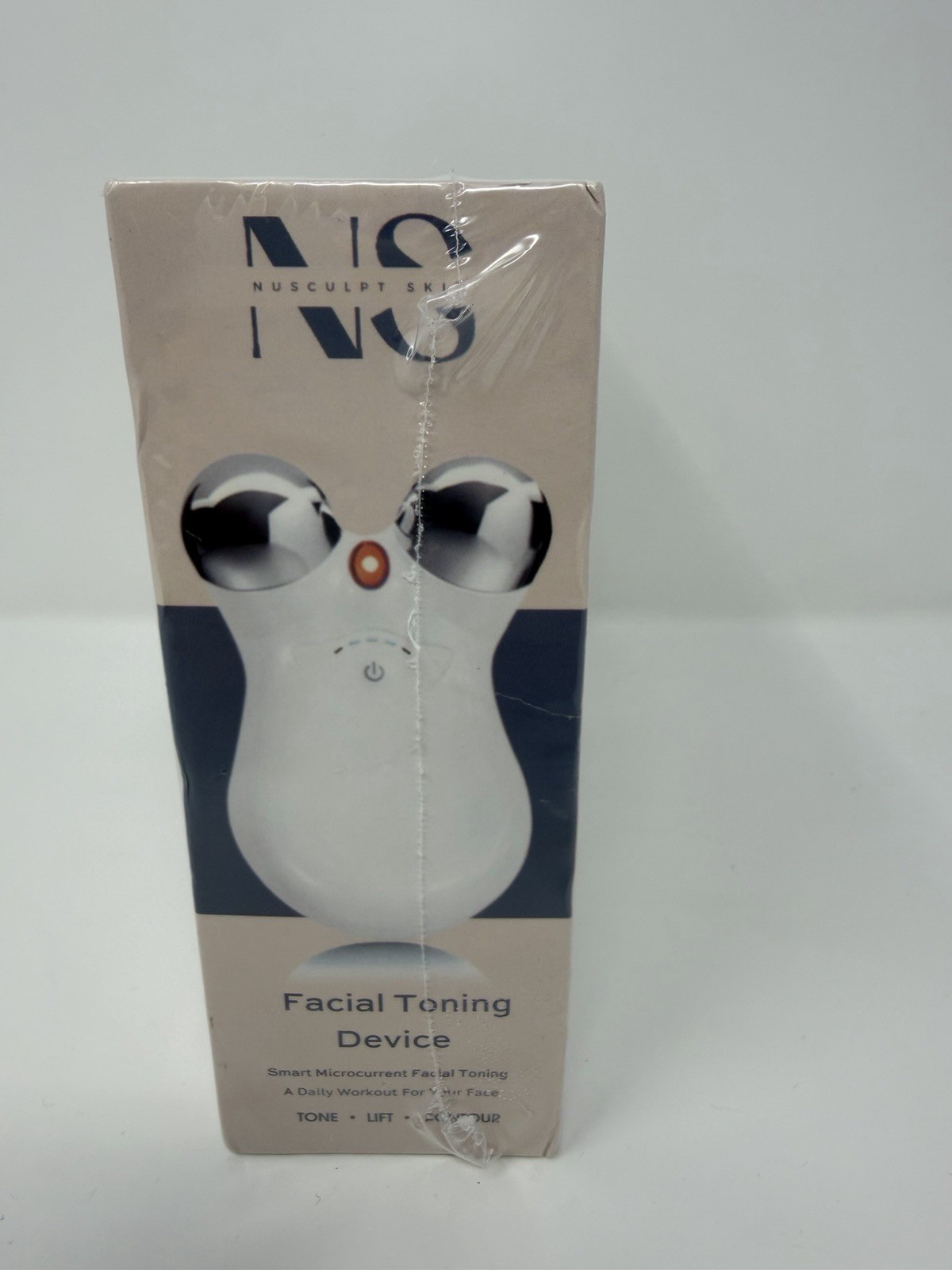 NuSculpt Skincare Facial Toning Device With LED Light Therapy – White