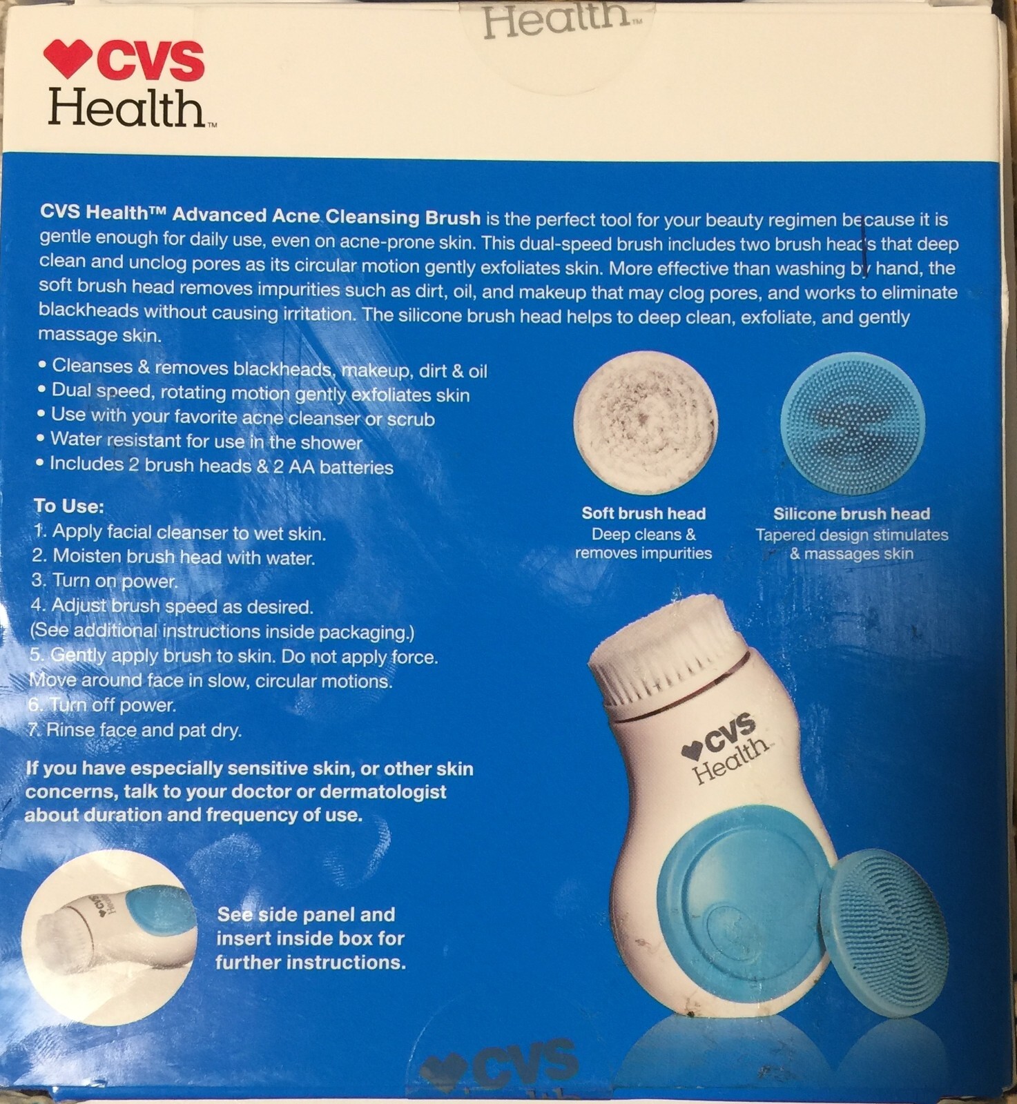 CVS Health Advanced Acne Cleansing Brush – Sealed Box