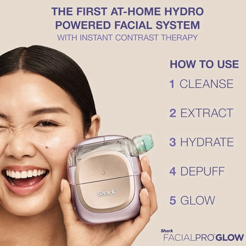 Shark FacialPro Glow at Home Hydro Powered Facial System FH320PL Lilac NEWSEALED