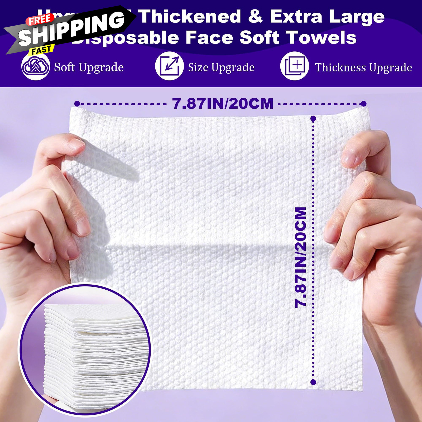 Disposable Face Towel 100 Count, Towels, Soft 100 Count (Pack of 1)