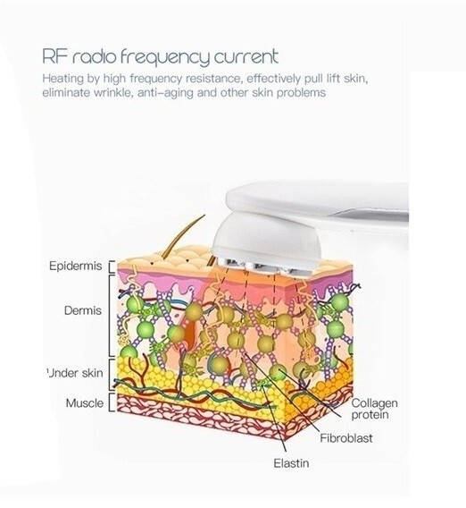 Ka Face Radio Frequency Ems Vibration Light Cleaning anti Age Wrinkles Acne