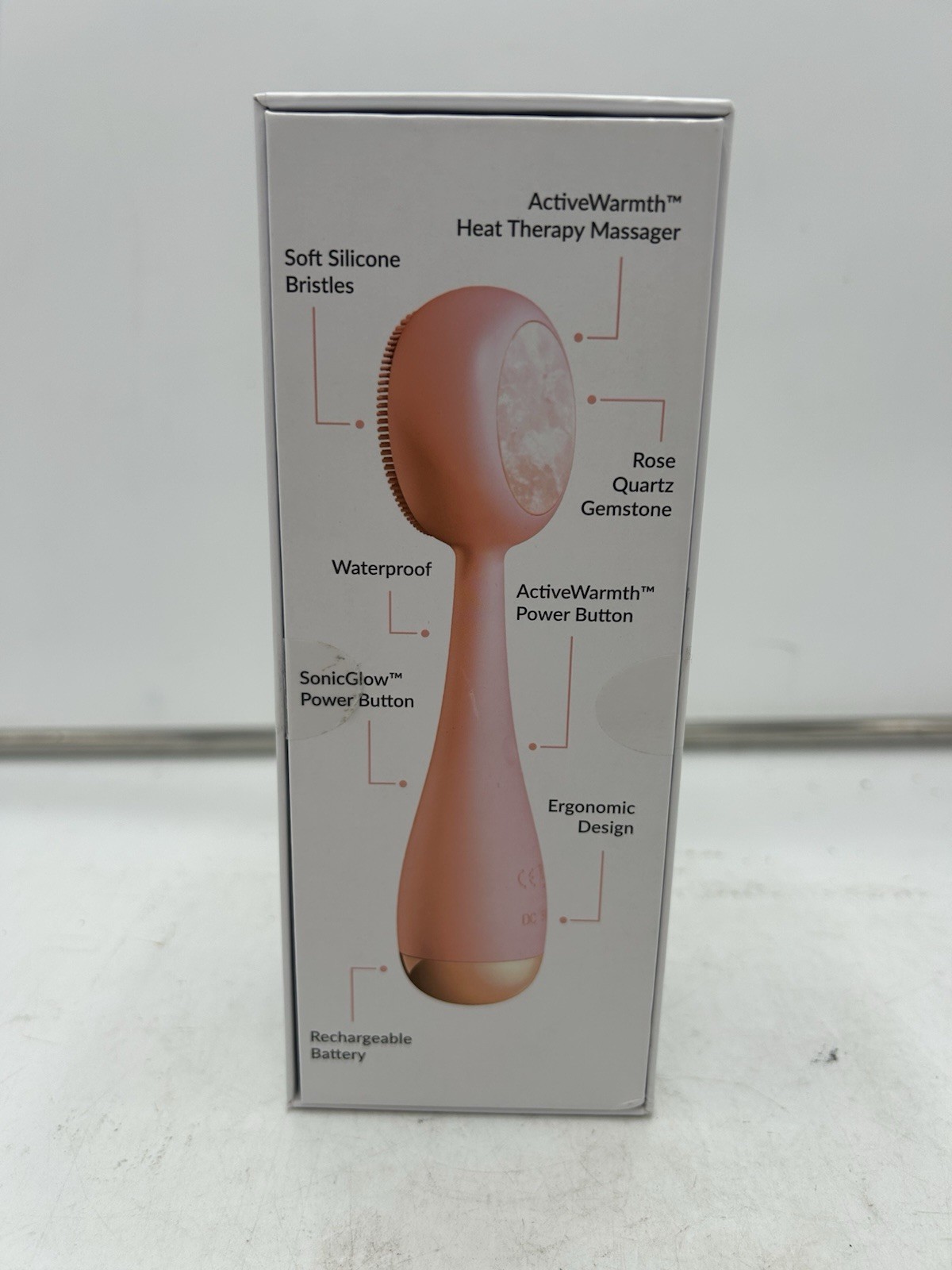 PMD Clean Pro Smart Facial Cleansing Device With Rose Quartz Active Warmth Heat.