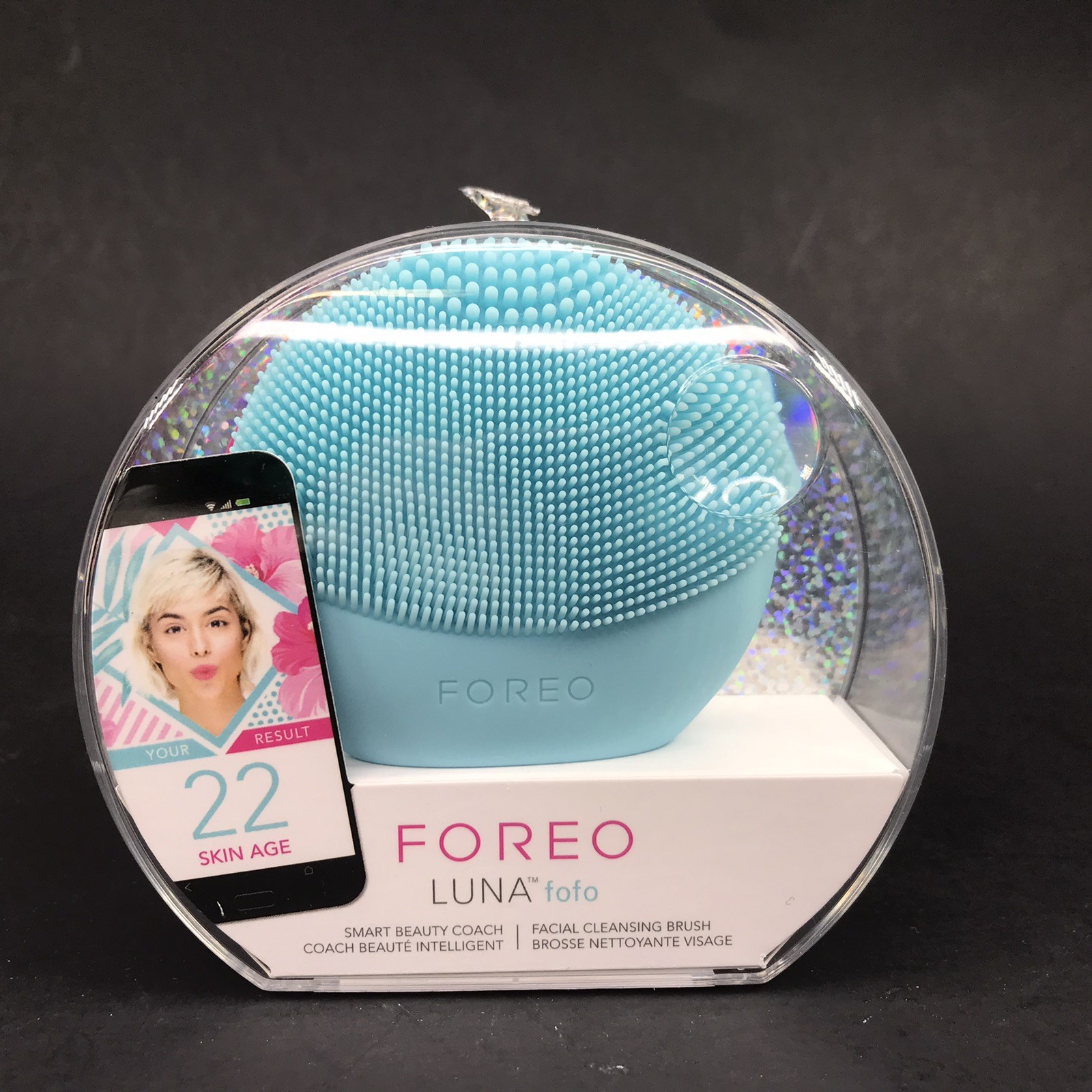 FOREO LUNA fofo Silicone Facial Cleansing Massage Brush Blue