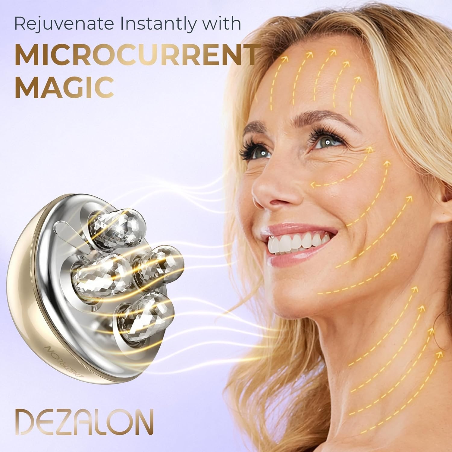 Gold Microcurrent Facial Device Face Eye Neck Massager