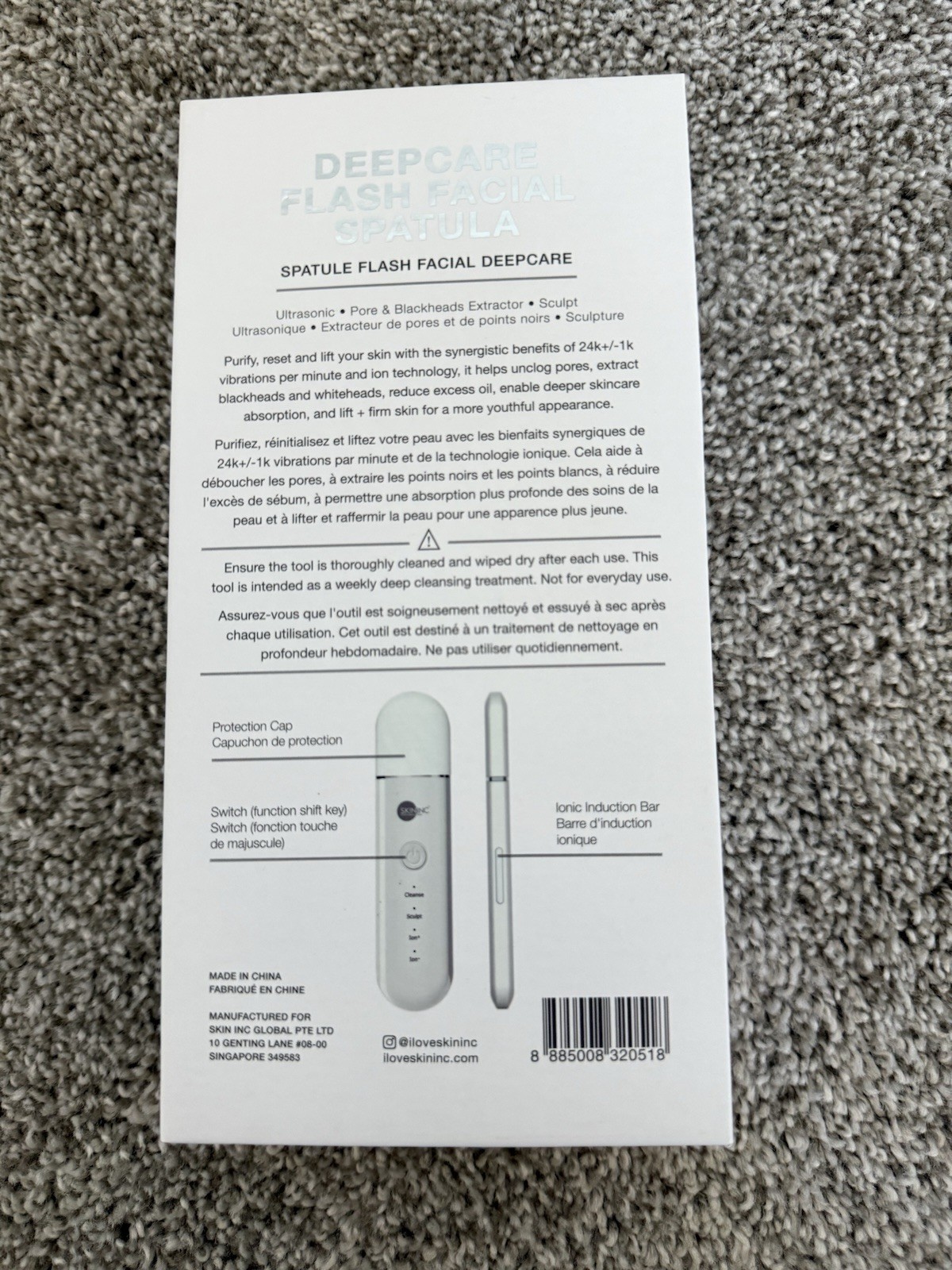 Skin Inc Deepcare Flash Facial Spatula NEW in Box
