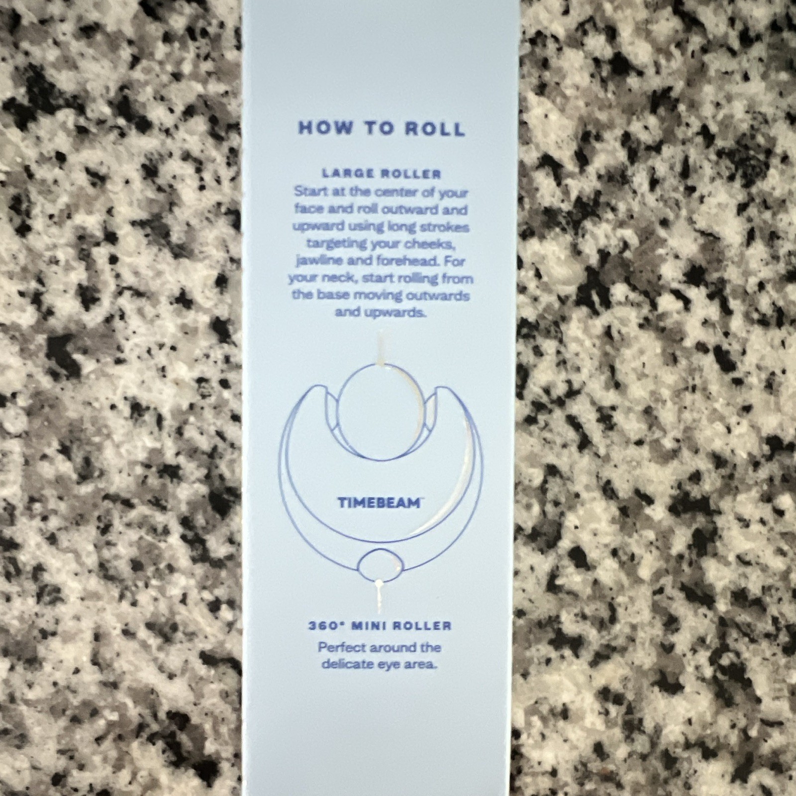 Timebeam Beauty Ice Baby Cryo Facial Roller De-Puffing, Blue + Travel Pouch