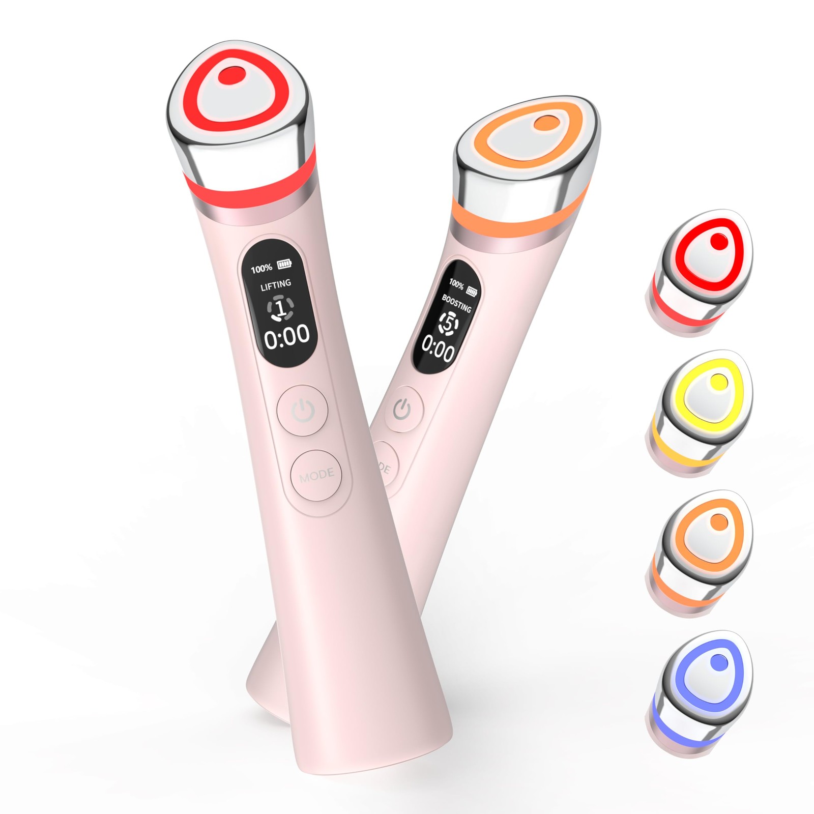 Face Lift Device – 8 in 1 Skin Tightening and Lifting, LED Light Therapy pink