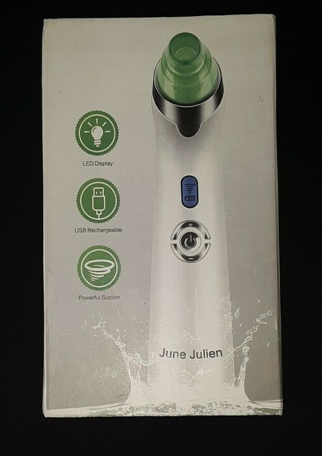 JUNE JULIEN VACUUM SUCTION BEAUTY DEVICE BLACKHEAD REMOVER PORE CLEANER green