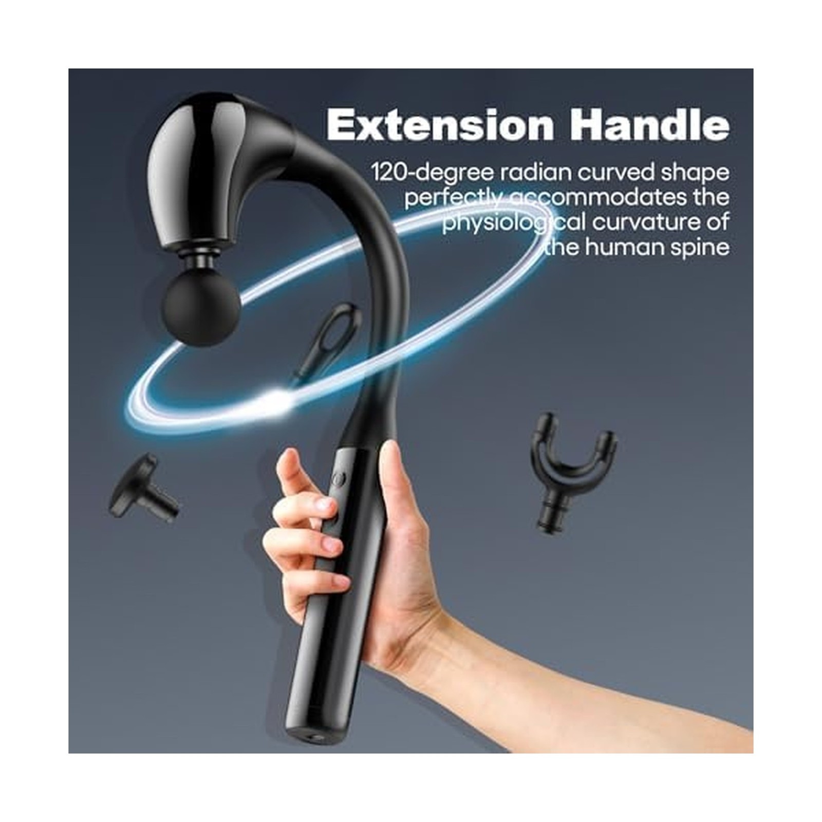 Massage Gun Deep Tissue with Extended Handle Revolutionary U-Sh… USA FAST SHIP