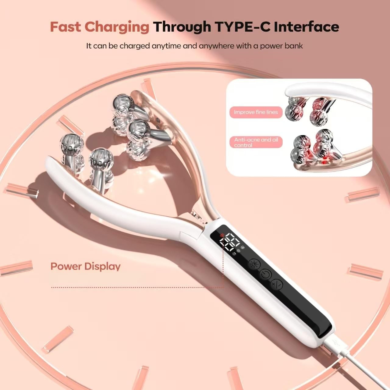 Doge&Vollar Facial Massager Face and Neck | Shaper & Slimmer for Women Beige
