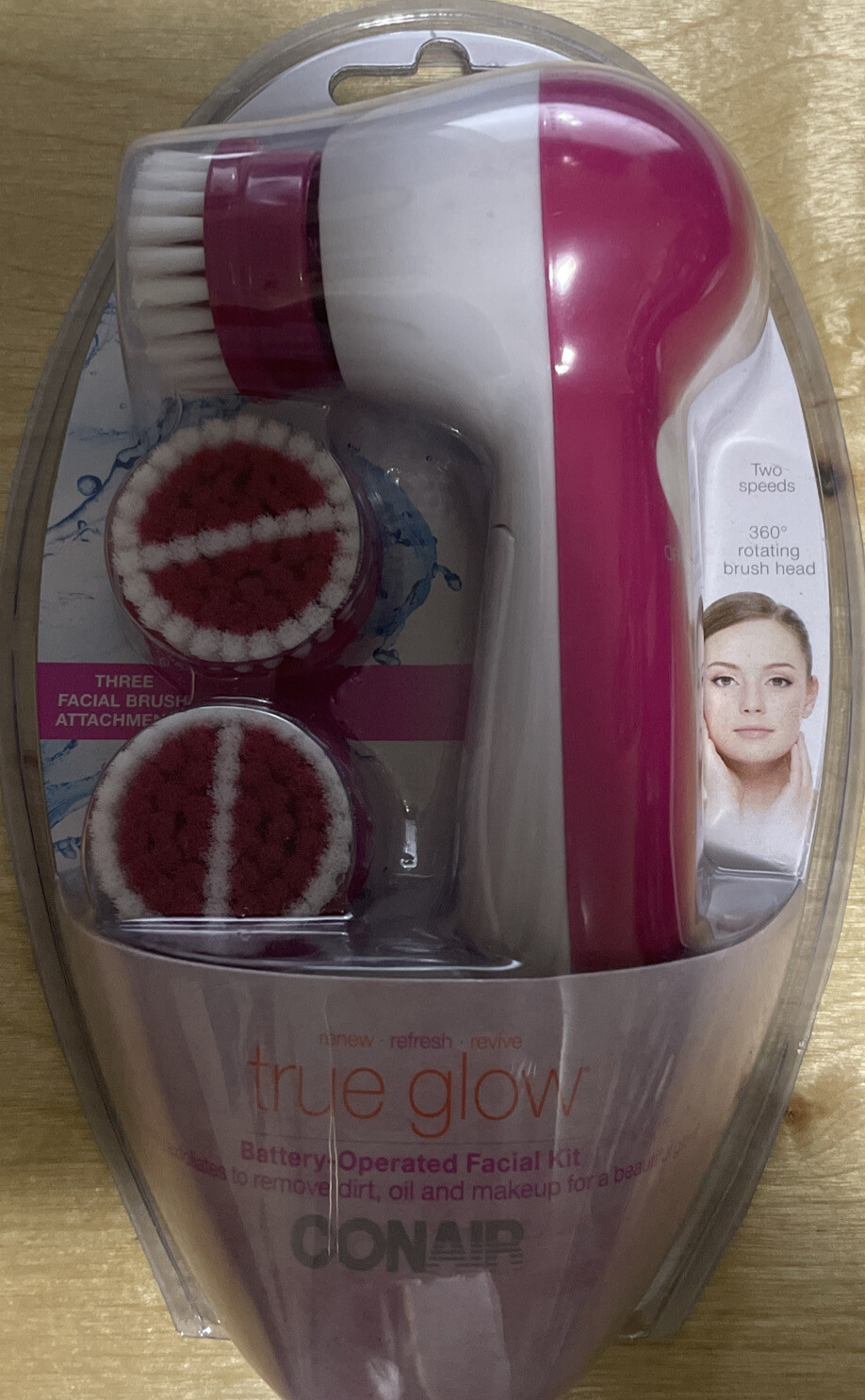 Conair True Glow Skincare Solution Battery Operated Exfoliation Facial Kit