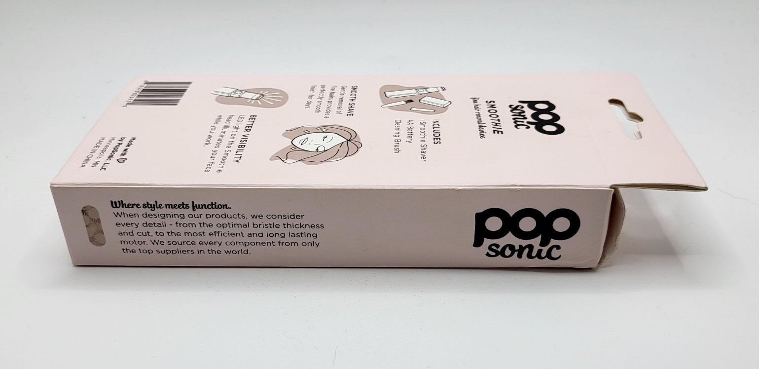 Pop Sonic SMOOTHIE Fine Hair Removal Device SNOWFLAKE NIB Hard to Find *RARE*
