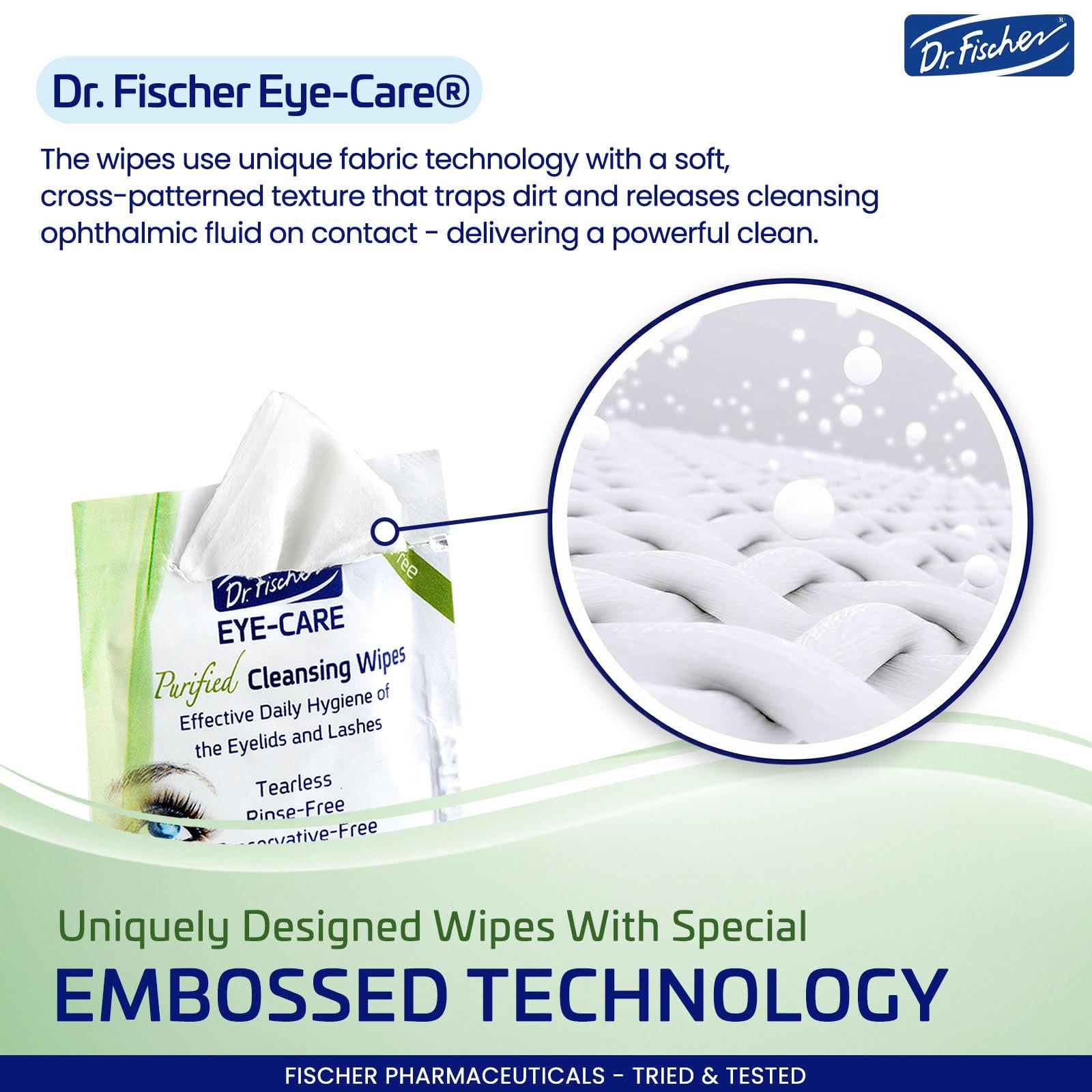 Dr. Fischer Eyelid Wipes – Purified, Non-Irritating, 30 Count (Pack of 1)