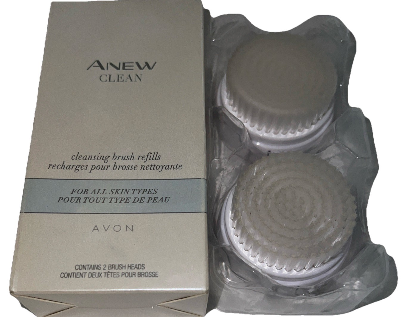 1- Avon Anew Clean Cleansing Brush Refills (2 Brush Refills) New/SEE ALL PHOTOS