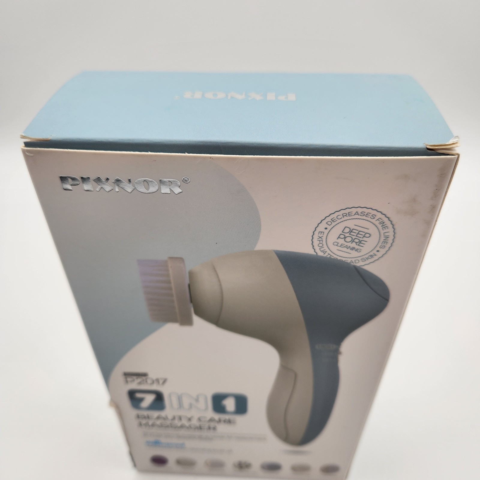 Pixnor Clean Exfoliate Smooth Skin Care P2017 7-in-1 Beauty Care Massager Blue