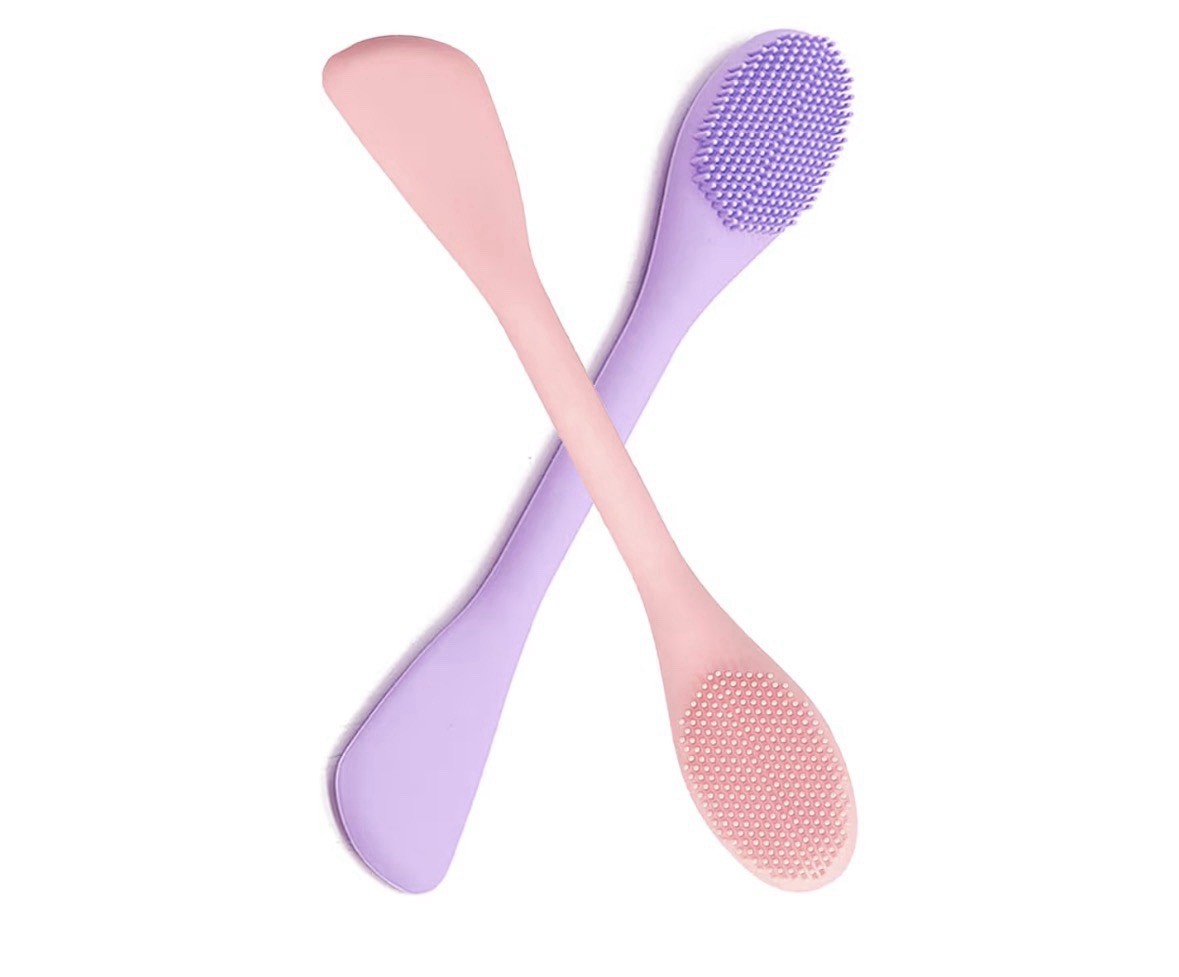 Yeadmal Silicone Face Scrubber 2 In 1 Face Mask Brush Pink/purple Mask Apply