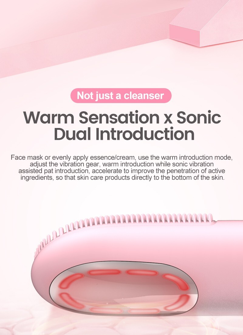 DL009 Hot Compress red blue light cleansing massager- Open Box Very New