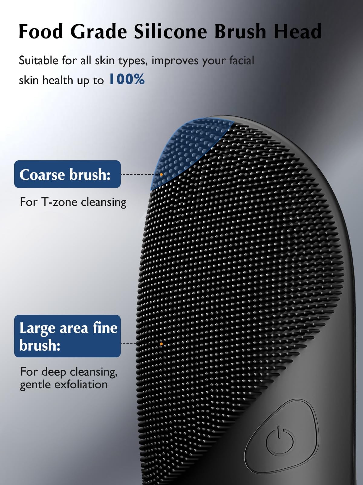 COSLUS JMY05 Silicone Face Scrubber Facial face scrubber, Black