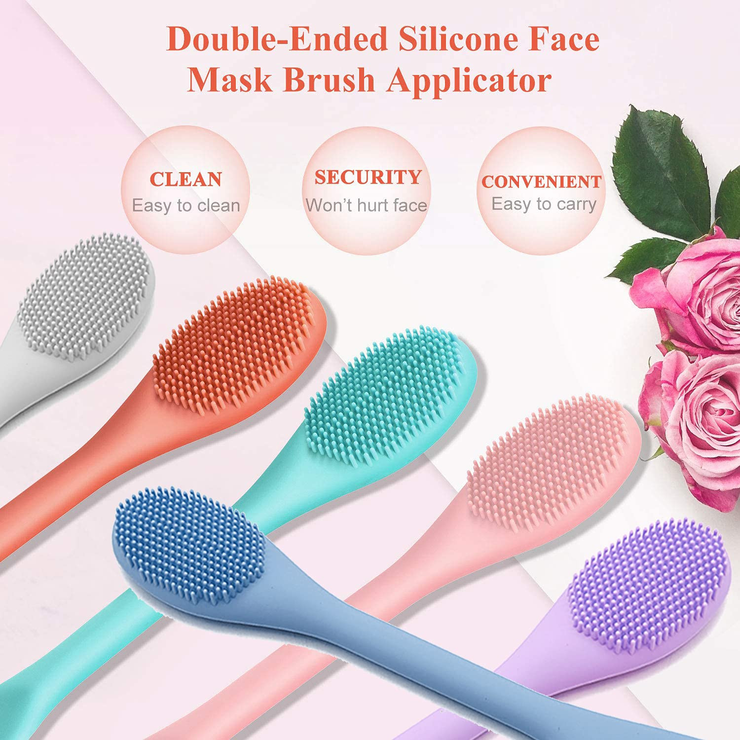 Silicone Face Mask Applicator,Face Scrubber,Exfoliating Pore Scrubber,Pore Clean