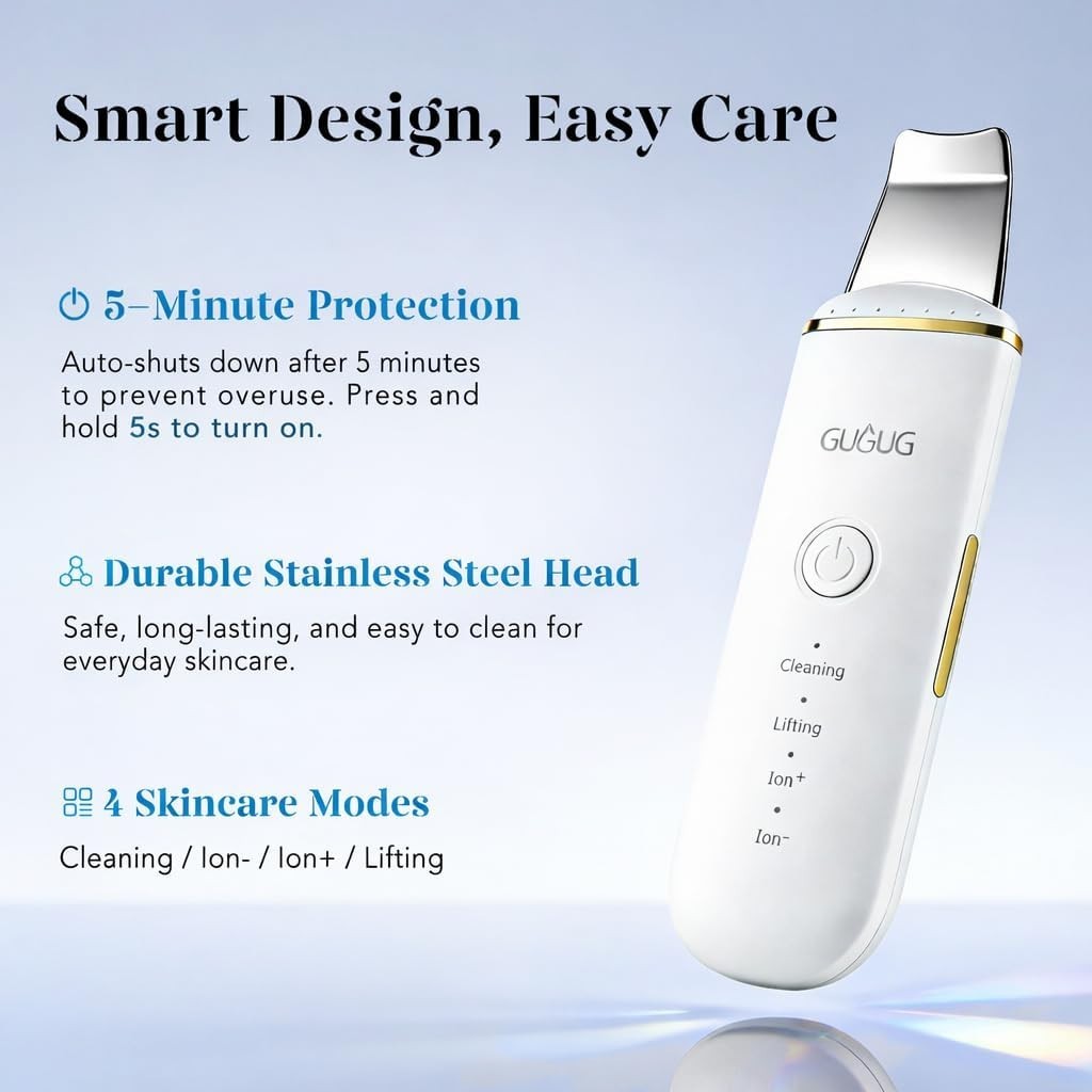Multifunctional Skin Scrubber with 4 Modes – USB Rechargeable Blackhead Remover