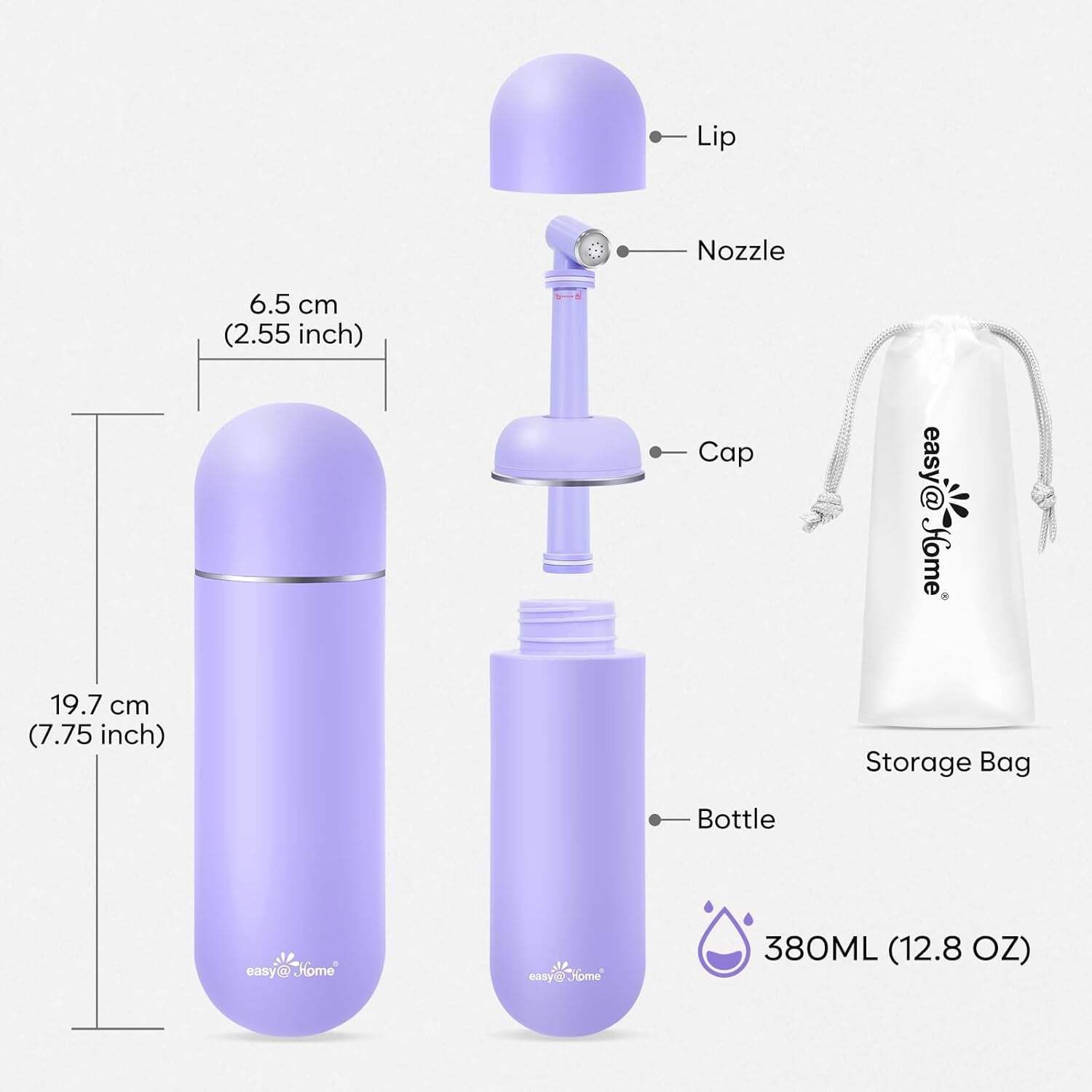 Portable Peri Bidet: 380ml Handheld Leakproof Bottle