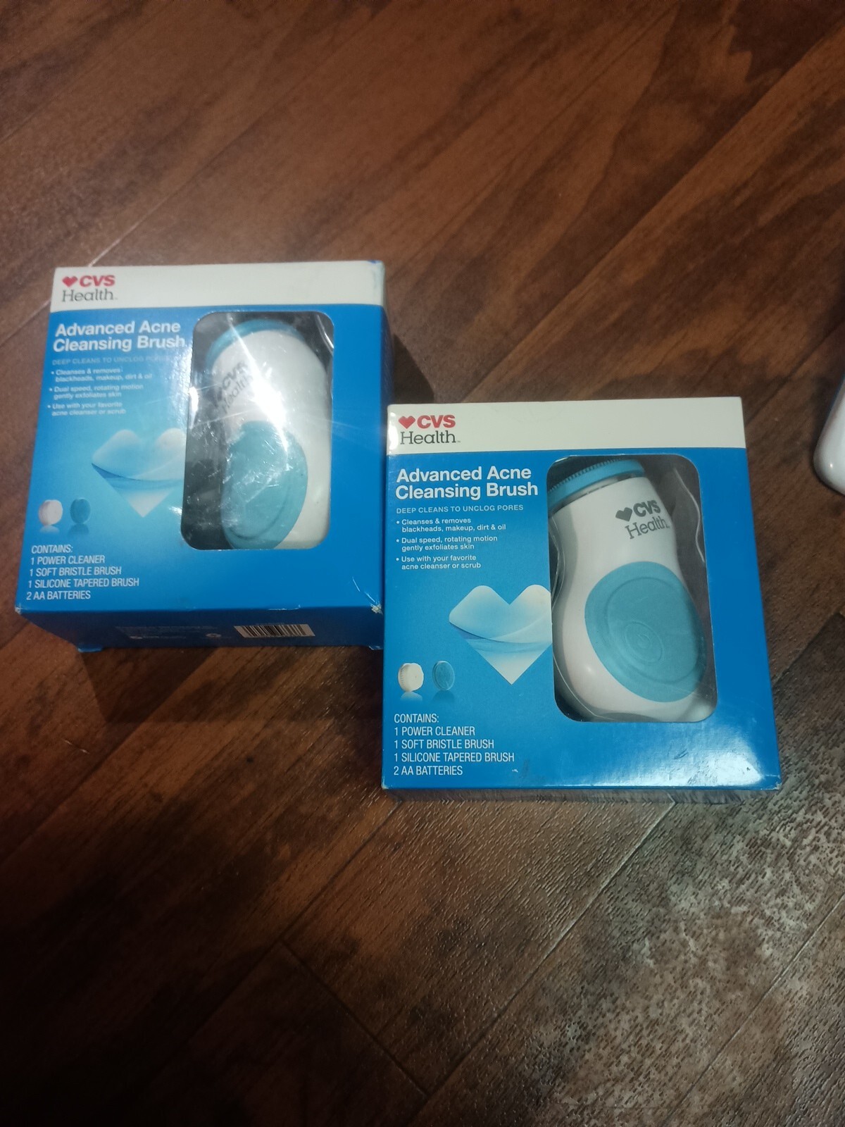 2xFacial Deep Cleansing Exfoliating Acne W/2 Brushes Battery Powered Waterproof