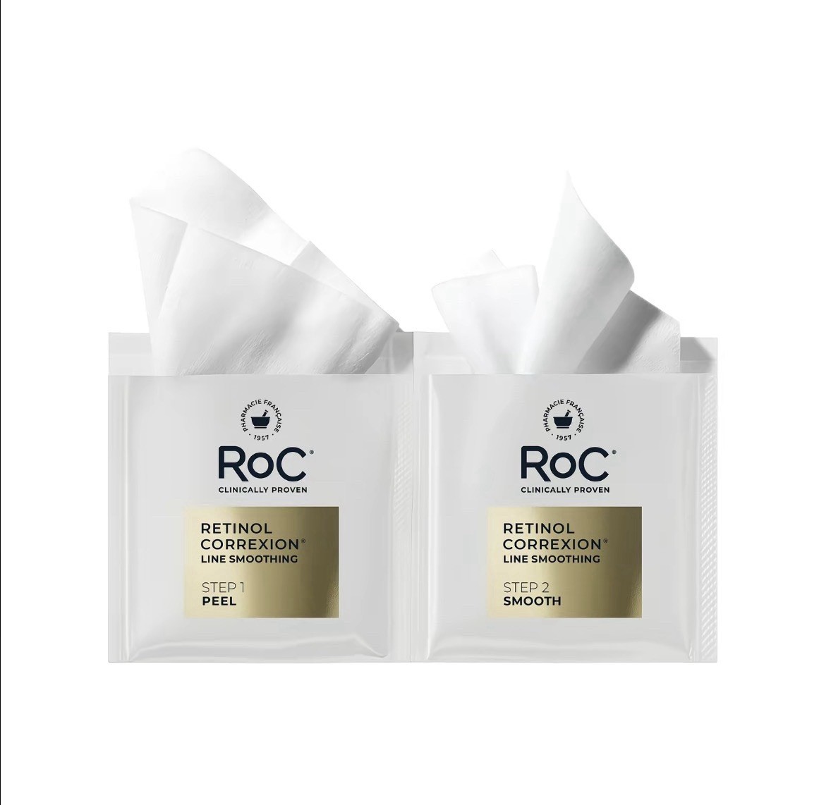 2 Pack RoC Retinol Correxion Line Smoothing Peel Pads 20 Count