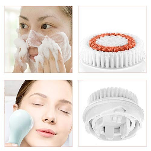 Facial Cleansing Brush Head Replacements for Deep Pore Clean, Multi-Color