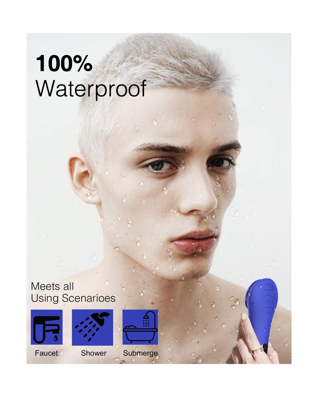 NågraCoola CLIE Facial Cleansing Brush, Waterproof and Rechargeable Face Sc