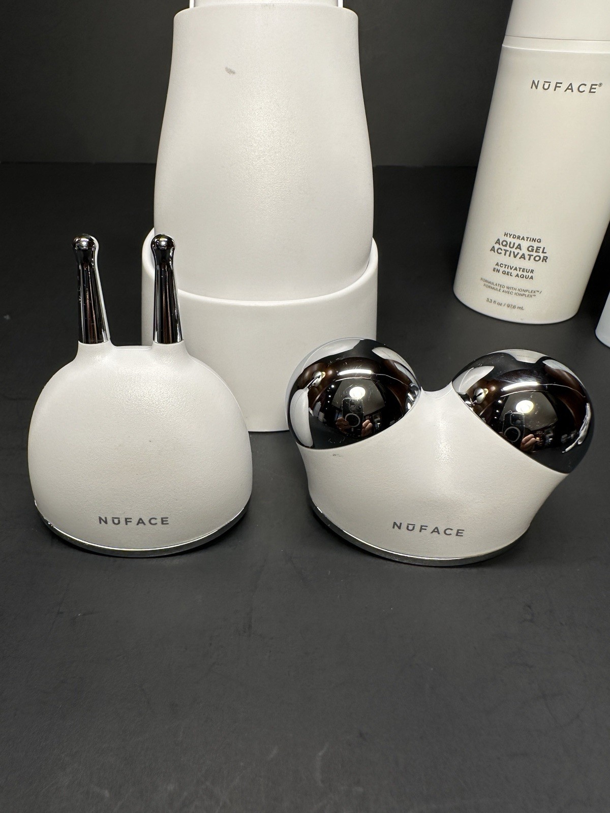 NuFace Trinity + Microcurrent Facial Toning W/ Lip & Eye Attachment, New Gel