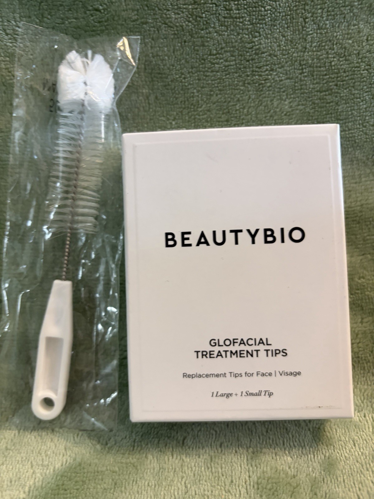 BeautyBio Glofacial Treatment Tips 1 Large + 1 Small Tip NEW SEALED