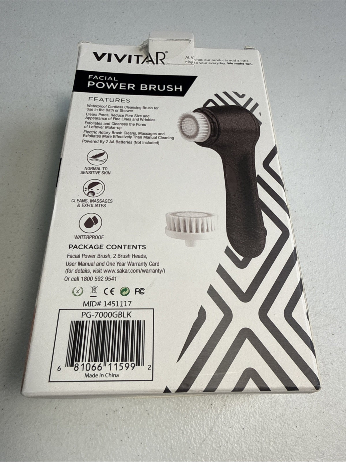 Vivitar Simply Beautiful Facial Power Brush – Glitter Series – BRAND NEW