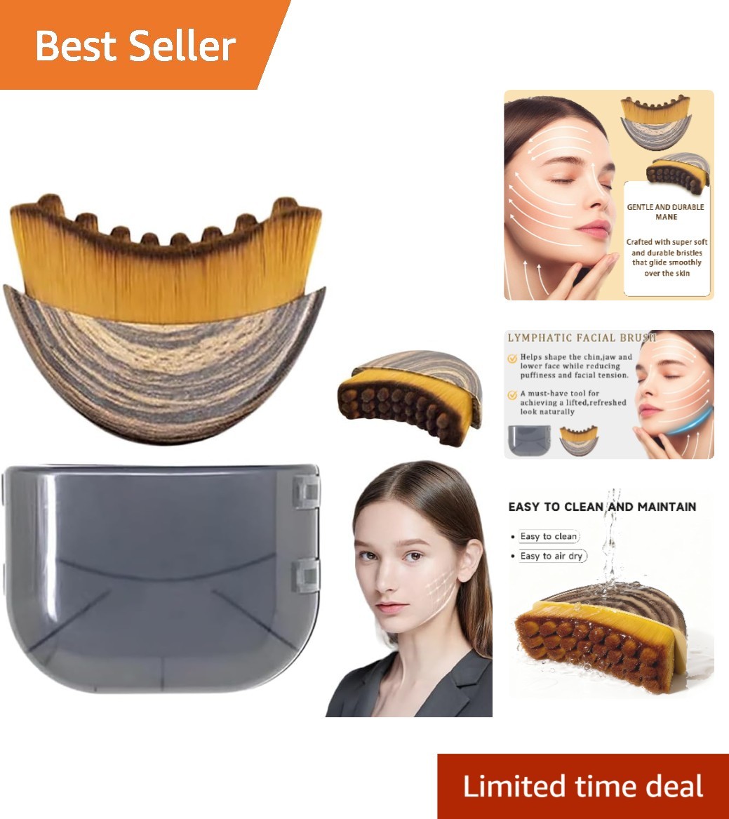 Compact Lymphatic Drainage Face Brush – Portable Skincare Tool for Travel & Home