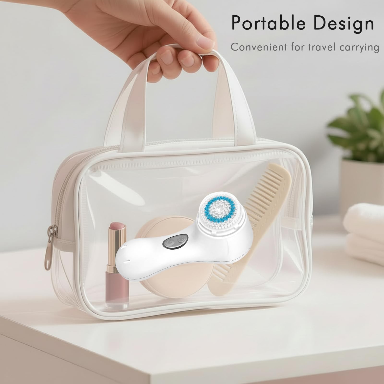 Microtree Electric Facial Cleansing Brush Ultrasonic Vibrating Face Brush 2