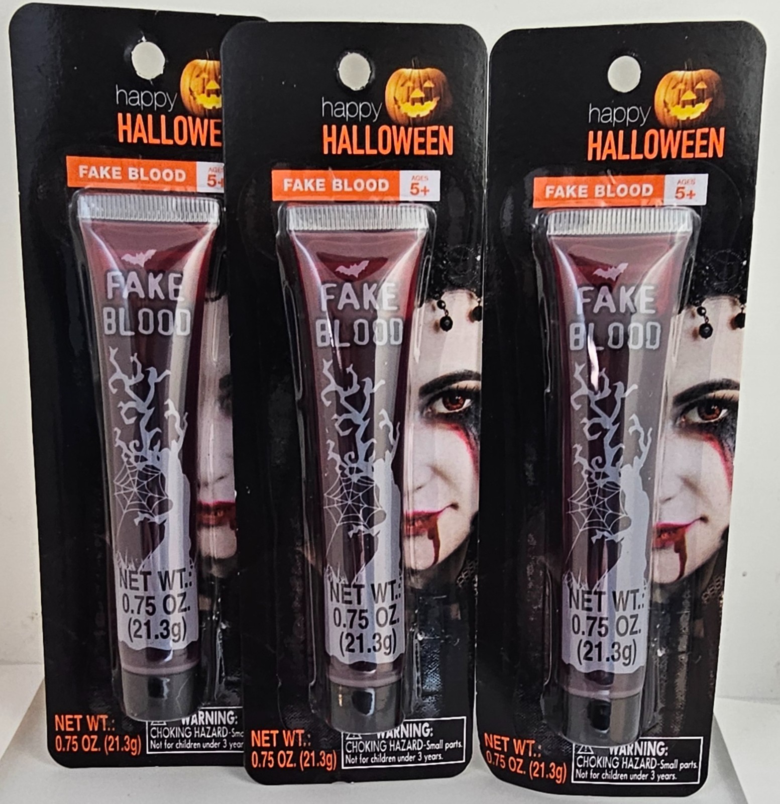 Happy Halloween fake blood (Lot Of 3Tubes) Factory Sealed, Free Shipping