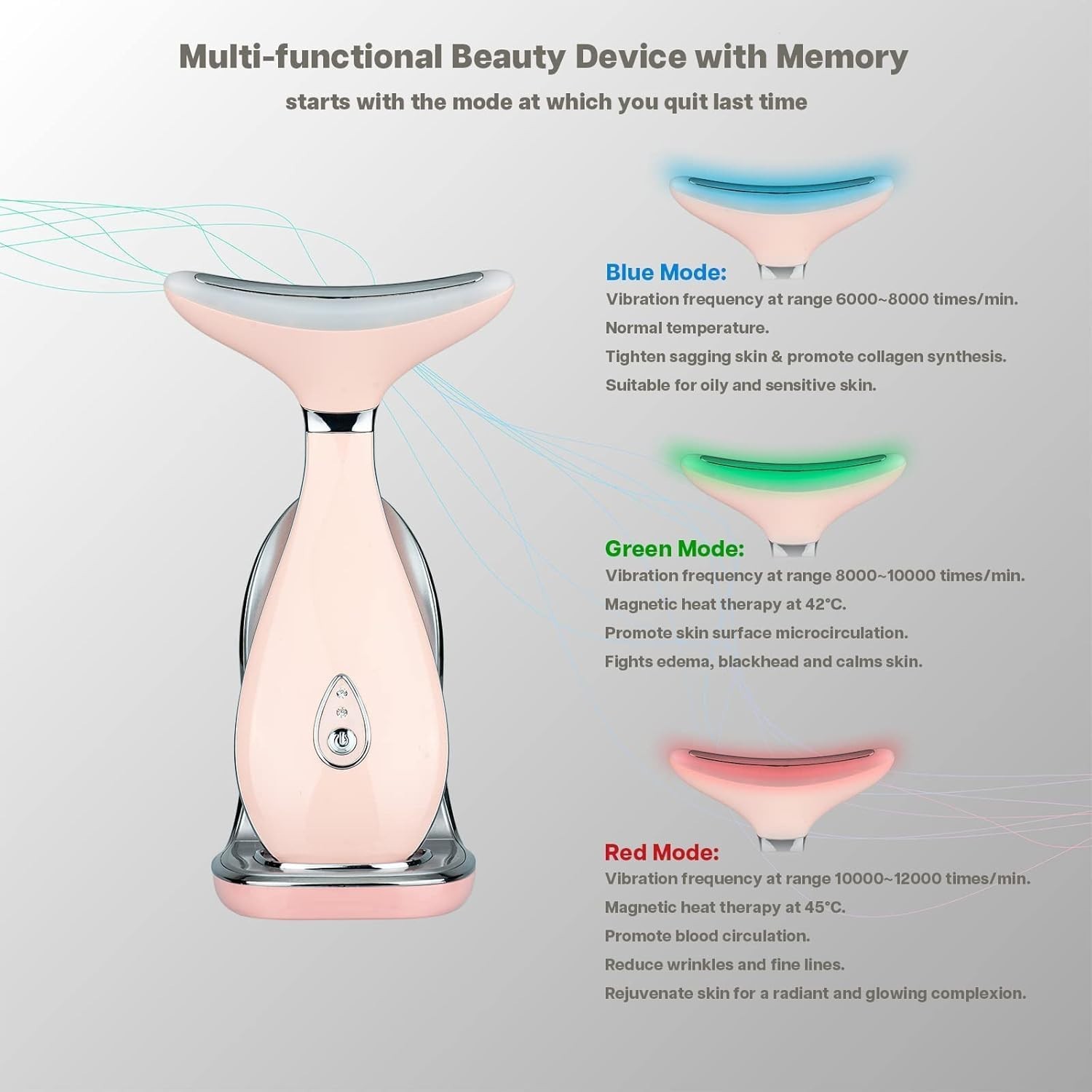 Neck Face Massager, Face Sculpting Tool, Skin Rejuvenation Device with Therma…